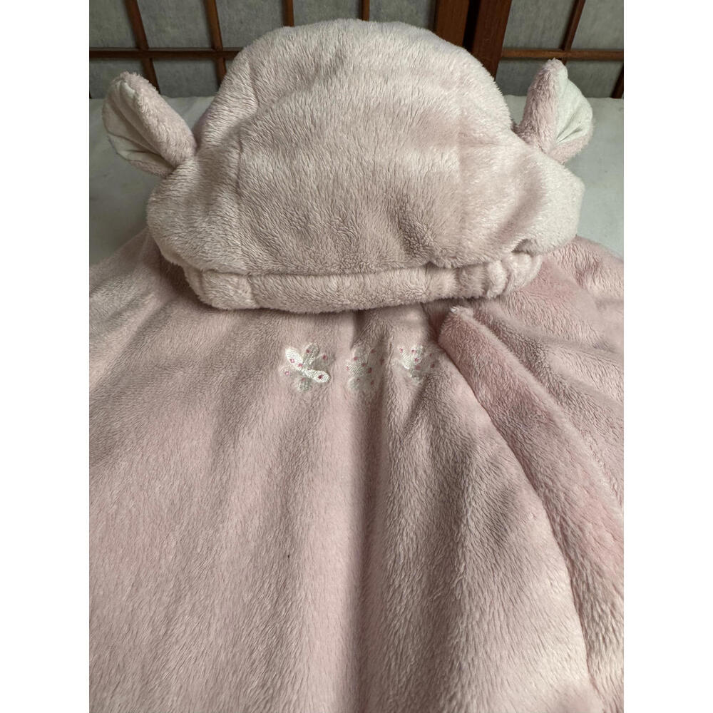 OshKosh B'gosh Baby Girls Pink Fleece Hooded Snowsuit Size 6-12 Months Very Warm - Picture 2 of 5